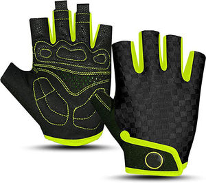 MADNI LEATHER INDUSTRIES Unisex Half-Finger Hook & Loop Polyester Lightweight Windproof Non-Slip <b>Cycling</b> Gloves for Kids - Product Image 3