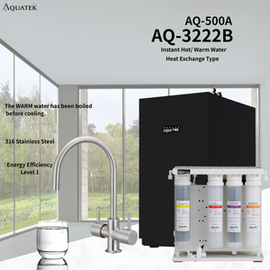 Dispensador de Agua de Lujo para Debajo del Fregadero Aquatek AQ-3222B |   Ahorro de Energía |   Calefacción Eficiente de 750W |   Sistema de ósmosis inversa AQ-500A integrado | MIT - Product Image 1
