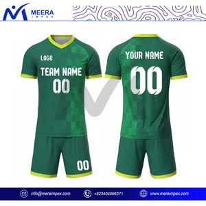 ชุดเสื้อฟุตบอลผู้ใหญ่พิมพ์ลายแบบซับลิเมชั่น กางเกงขาสั้น แห้งเร็ว ระบายอากาศได้ดี ผลิตจากโพลีเอสเตอร์ตาข่าย  รับสกรีนชื่อทีมและหมายเลขตามสั่ง - Product Image 5
