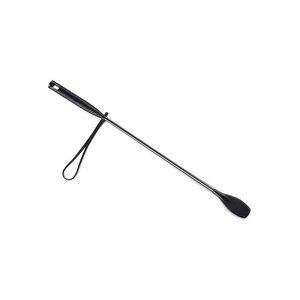 Fouet d'équitation en cuir avec poignée tressée rouge et noire pour usage équestre - Product Image 2
