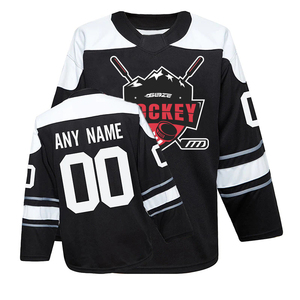 Black and white mountain shield graphic durable ice hockey practice wear pullover hoodie for <b>mens</b> or womens sports apparel - Product Image 1