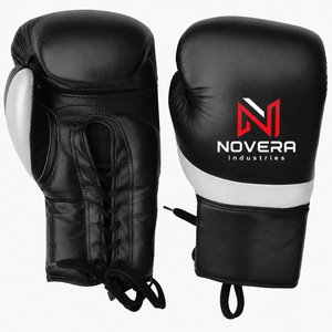 Gants de boxe en cuir véritable personnalisés en gros, à séchage rapide et anti-humidité, pour hommes et femmes, pour le kickboxing, le Muay Thai et le sparring - Product Image 1