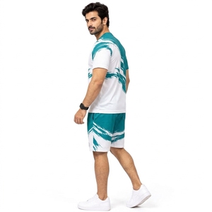 Ensemble d'été pour hommes, t-shirt et short décontractés, tenue assortie, tissu doux et respirant, design léger et confortable, idéal pour un usage quotidien - Product Image 3