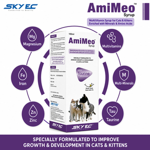 Jarabe Multivitamínico SkyEC AmiMeo para Gatos y Gatitos Enriquecido con Taurina, Minerales y Aminoácidos para un Crecimiento y Vitalidad Saludables - Product Image 4