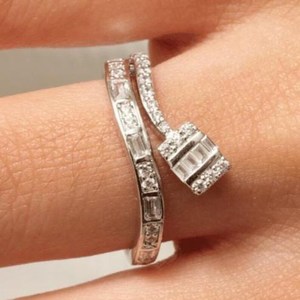 แหวนมอสซาไนต์ทรงต่างๆ หลายแบบ ดีไซน์ไขว้ วงแหวนเงินแท้ 925 ของแท้ พร้อมของขวัญสำหรับงานปาร์ตี้ ดีไซน์สวยเก๋ไม่ซ้ำใคร เครื่องประดับสุดเซอร์ไพรส์ - Product Image 5