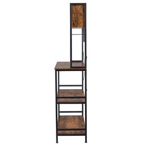 Scaffale da Cucina a 5 Ripiani Autoportante con 10 Ganci a S e 3 Cubi, Supporto Industriale per Forno a Microonde - Product Image 5