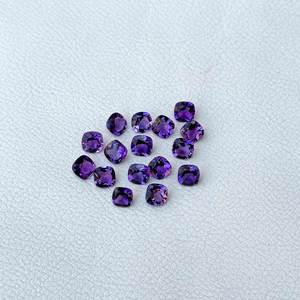 Piedra Preciosa Suelta de Amatista Africana Natural de 4 mm, Corte Cojín Facetado, Color Púrpura, para Joyería Única, Producto Más Vendido - Product Image 4