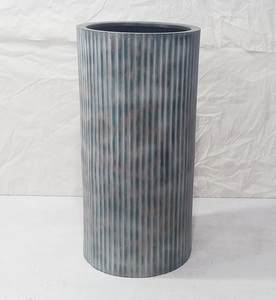 Rust Finish Metal Planter Set Outdoor Garden Cylinder Plant <b>Pots</b> <b>Large</b> Decorative Iron Planters Modern Patio Planter <b>Pots</b>. - Product Image 2