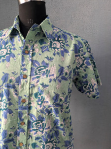 Camisa Casual de Manga Corta con Estampado Floral para Hombre, Cuello Camisero, Transpirable, de Algodón, Estilo Veraniego - Product Image 6