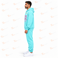 Ensemble de survêtement tendance pour homme avec sweat à capuche zippé, en molleton de coton et polyester 500 GSM, épais, pour l'hiver et la gym, fabrication OEM, marque privée