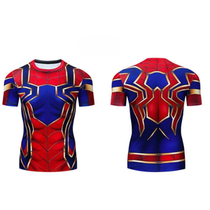Camiseta de Manga Corta para Hombre, Estampado de Spider-Man, Corte Ajustado, Secado Rápido, Cuello Redondo, Diseño Casual con Personajes - Product Image 6