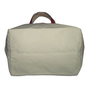 Bolsa de Mano de Lona de Algodón Natural de 12 oz en Colores Surtidos, Bolsillo de Cuero Genuino y Cierre de Botón a Presión en la Parte Superior, Bolsa de Compras - Product Image 5