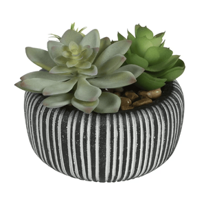 Migliori case e giardini 4.72 multicolore \ "pianta succulenta artificiale in vaso di pietra categoria di prodotti piante artificiali e verde - Product Image 1
