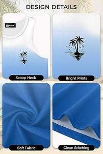 Débardeur en coton pour homme, sans manches, respirant, pour la gym, l'été, fitness, couleur unie, athlétique - Product Image 5