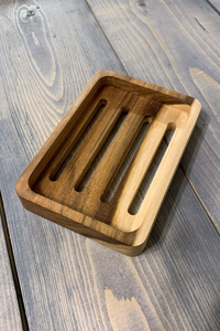 Soporte para Jabón de Madera con Orificios de Drenaje, para Baño, Ducha y Cocina, Producto de la India - Product Image 2