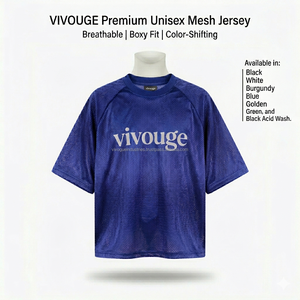 Maillot Oversize Personnalisé à Épaules Tombantes pour Hommes et Femmes, en Polyester Respirant avec Maille, Style Streetwear, Football, Basketball, Vente en Gros OEM Usine - Product Image 6