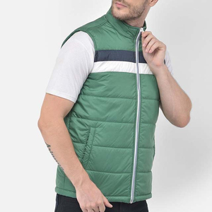 Luxury Designed OEM Custom Made High Quality Top Trending Puffer Vest <b>Jacket</b> For Men <b>Red</b> Color Polyester <b>Waterproof</b> Zipper Up - Product Image 5