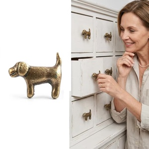 Tirador de Cajón en Forma de Perro de Latón Ba, Diseño Moderno, Estilo Novedoso, para Hogar, Oficina y Baño, Duradero - Product Image 3