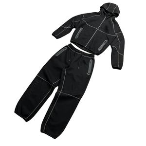 Chándal de 2 piezas de estilo callejero para hombre, chándales con capucha, último diseño de moda, chándal para hombre, chándales de tela personalizados a la venta - Product Image 2