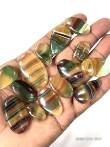 Fluorita Verde Natural Multicolor, Gema Suelta en Cabujón, Formas y Tamaños Variados, Aproximadamente de 20 a 30 mm - Product Image 5