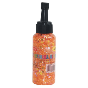 Colle Ilana Purpurina 60G Orange N4 avec paillettes rondes pour nail art - Product Image 1