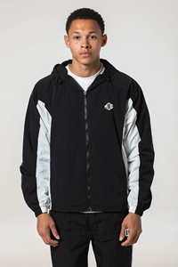 Men Black Hoodie Tracksuit Set <b>White</b> Panels Color Blocking Sporty Autumn Wear Breathable Knitted Sweatpants <b>Jogger</b> China Front - Product Image 4