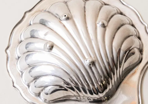 Hot Sale Silver Plated Shell Shaped Trinket Tray Footed Base <b>Metal</b> Jewelry Ring Dish Vanity Organizer <b>Bowl</b> Wholesale - Product Image 2