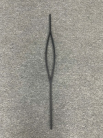 Balustre en fer Marquise, en métal noir, elliptique, pour escalier, insert de rampe ovale moderne pour escaliers et balcons intérieurs