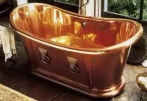 Bañera Ovalada de Cobre Independiente, Hecha a Mano con Acabado Antiguo, Sin Tapa, para Hogar, Hotel y Baño - Product Image 4