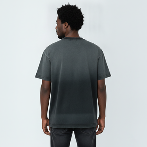 T-shirt Homme Oversize Vintage Hip Hop Col Rond Effet Délavé à l'Acide Sérigraphié Lettres Imprimées en Gros OEM - Product Image 6