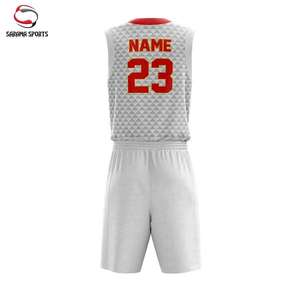 ชุดบาสเก็ตบอลชายคุณภาพสูง วัสดุโพลีเอสเตอร์ 100% น้ำหนักเบา รับสั่งทำโลโก้และชื่อผู้เล่น บริการ OEM - Product Image 3