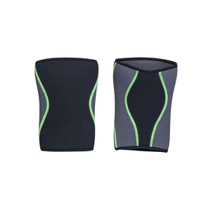Genouillère de protection sportive élastique pour homme, bicolore rouge et noir - Product Image 2