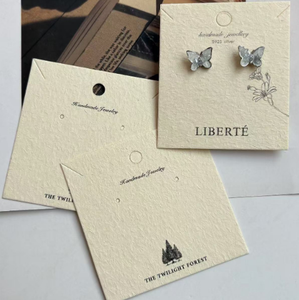 Cartes à bijoux en papier parfumées à la vanille, imprimées sur mesure, prêtes à l'emploi, présentoirs élégants pour accessoires de boucles d'oreilles, imprimés de la marque Ele Queen - Product Image 4