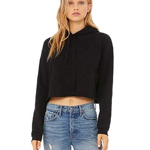 Jersey corto de lana de algodón 100% para mujer, Sudadera con capucha, ropa de calle transpirable de tecnología suave con logotipo frontal a granel, novedad - Product Image 5