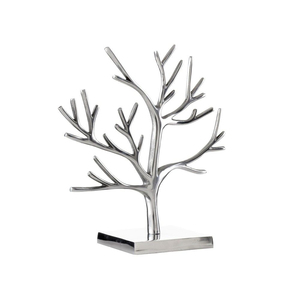 Handmade Silver Aluminium <b>Tree</b> of Life Sculpture Modern Metal and Organizer Display for Home Office Living Room - Product Image 3
