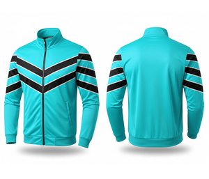 Chaqueta con Cierre de Poliéster Resistente para Uso en Exteriores y Gimnasio, Cálida, Transpirable y de Secado Rápido |   Tallas Hombre Mujer Juvenil |   Chaqueta de Entrenamiento - Product Image 4