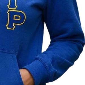Sudadera con capucha pesada de forro polar con cremallera completa Sigma Gamma Rho, azul, con 3 letras, para mujer, informal, ropa universitaria griega, personalizada - Product Image 6