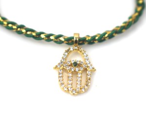 Adjustable <b>Red</b> Braided Cord Wrap <b>Bracelet</b> with 18K Gold Plated Om Charm Rhinestone Pendant for Religious Ceremonies Unisex - Product Image 4