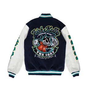 2026 Latest Design New Arrival Custom Wool Varsity <b>Letterman</b> <b>Jacket</b> Leather Sleeves Bomber College <b>Jacket</b> for Men - Product Image 2