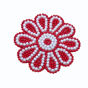 New Collection HANDMADE Beautiful Glass <b>Beaded</b> Round Boho Style Eco-Friendly Durable Lightweight Table <b>Coasters</b> Made Love Care - Product Image 1