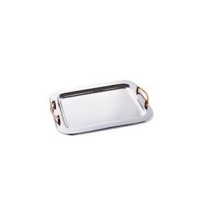 Bandeja de Servicio Metálica Decorativa Hecha a Mano de Estilo Moderno y Calidad Premium con Bordes Lisos Multifuncional para Bodas y Diwali - Product Image 3