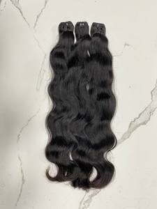 Paquets de cheveux humains vierges non transformés 16 pouces Extensions de tissage de cheveux d'origine vietnamienne de style ondulé naturel pour femmes noires - Product Image 4