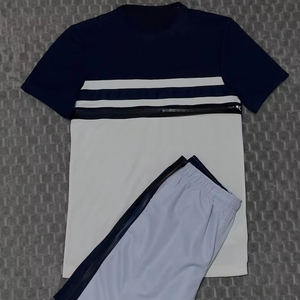 Unisex High Quality Custom Shorts Set Summer <b>Wind</b> <b>Breaker</b> Shirt + Short Hood Custom Logo Print Embroidery Design 100% Cotton set - Product Image 1