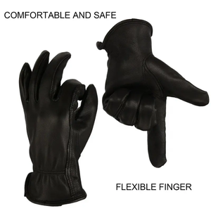 Gants de travail de sécurité, paume en cuir durable, gants industriels résistants à l'huile pour travaux mécaniques - Product Image 6