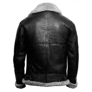 Veste de moto en cuir synthétique sur mesure, respirante, rembourrée en coton, imperméable, zippée, pour homme, pour l'hiver - Product Image 4