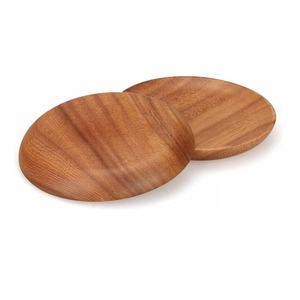 Platos de Madera de Color Natural, Vajilla Artesanal para Bodas y Fiestas, Platos de Madera Usados - Product Image 6