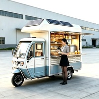 Chariot alimentaire avec machine commerciale à frites, trancheuse et friteuse continue pour la production