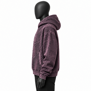 Hoodie Oversize Personnalisé en Tissu Épais Délavé à l'Acide, Marque Privée, Unisexe, Streetwear, Vente en Gros, Fabricant, Fournisseur, Pull en Gros - Product Image 4