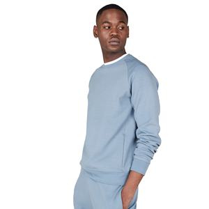 Custom Logo Men's Casual Heavyweight Tracksuits Eco-Friendly Pullover <b>Crewneck</b> Sweatshirt Stacked Jogger Sets - Product Image 4