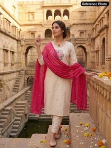 Nouvelle Arrivée Tendance : Ensemble Kurta, Pantalon et Dupatta en Pur Coton pour Femme – Dernière Collection de Kurtis de Créateur avec Salwar Kameez de Style Pakistanais, Tenue Ethnique - Product Image 6